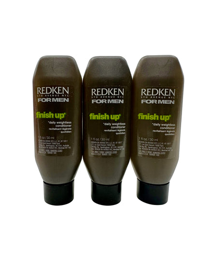 Redken for Men Finish Up Daily Weightless Conditioner 1 OZ Set of 3