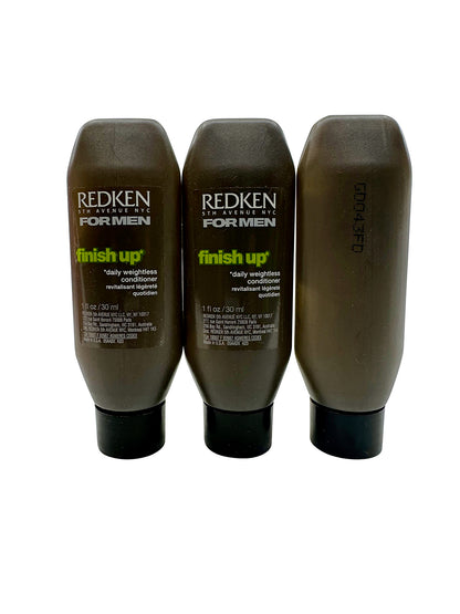 Redken for Men Finish Up Daily Weightless Conditioner 1 OZ Set of 3