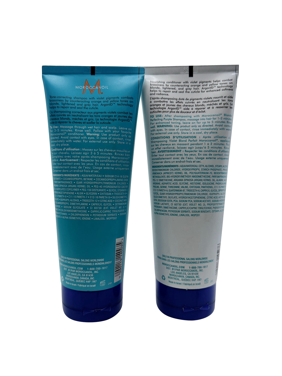 Moroccanoil Blonde Perfecting Purple Shampoo & Conditioner Set 6.7 OZ Each