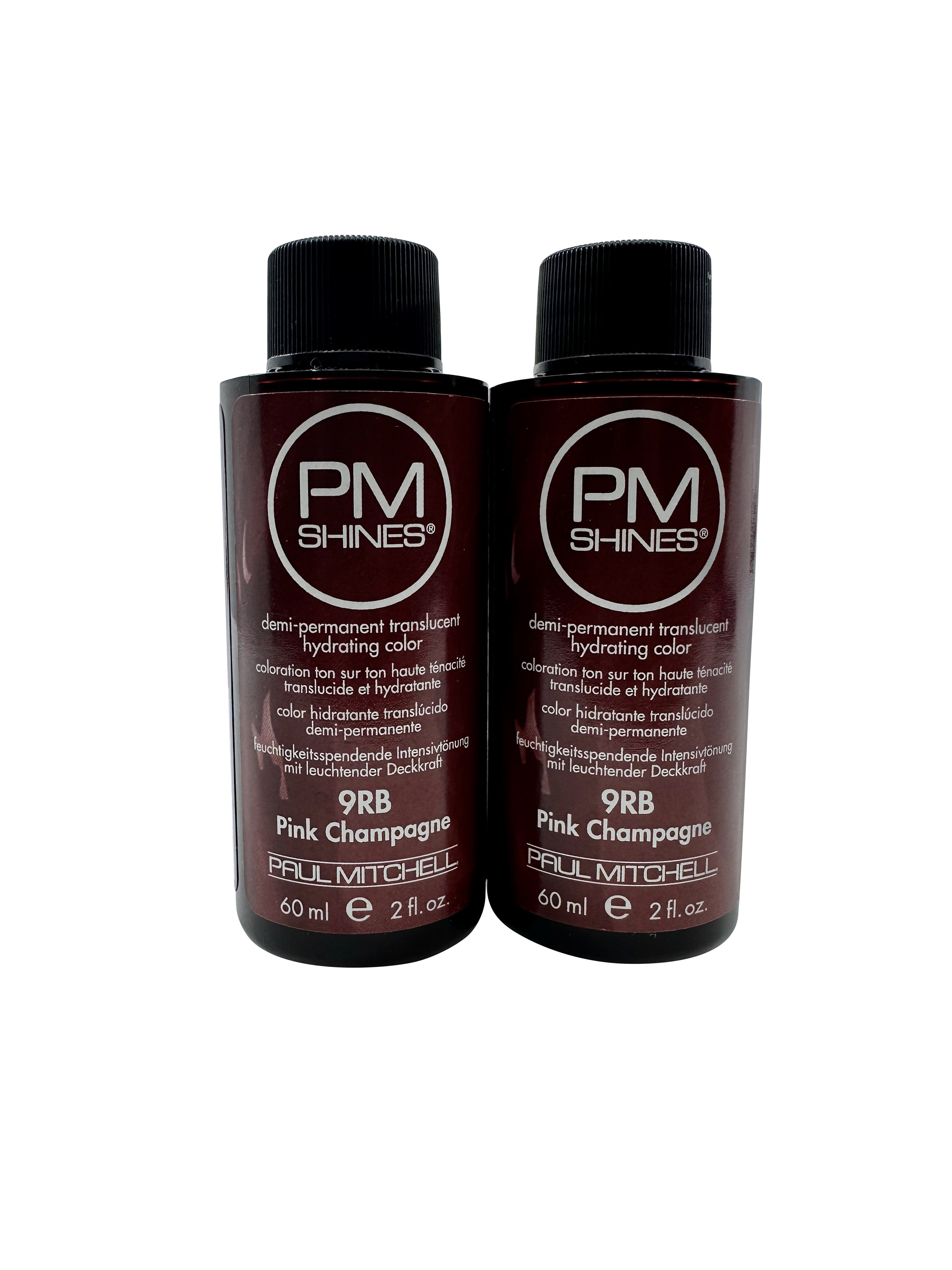 Paul Mitchell PM Shines Demi Permanent Color 9RB Pink Champagne 2 OZ 2 pack