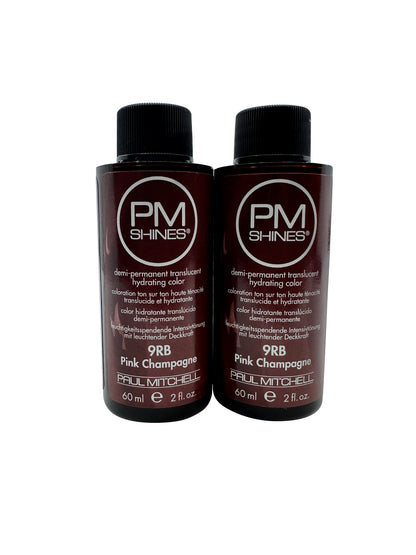 Paul Mitchell PM Shines Demi Permanent Color 9RB Pink Champagne 2 OZ 2 pack