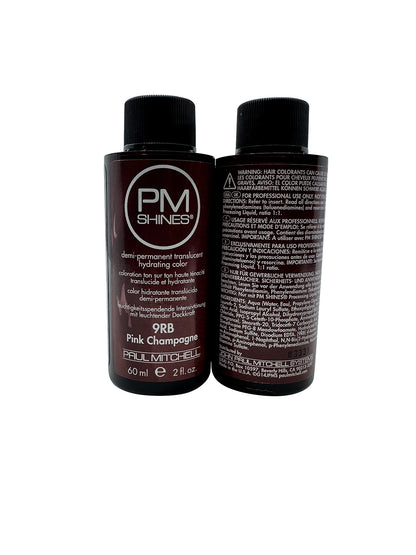 Paul Mitchell PM Shines Demi Permanent Color 9RB Pink Champagne 2 OZ 2 pack