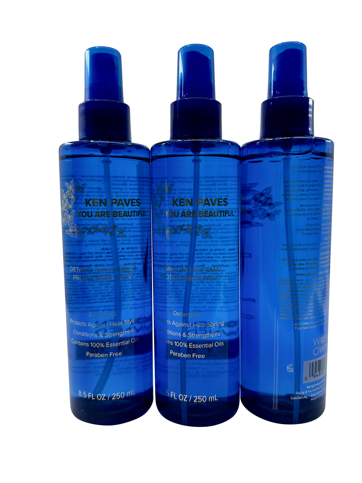 Ken Paves You Are Beautiful Detangling Thermal Protectant Spray 8.5 OZ Set of 3