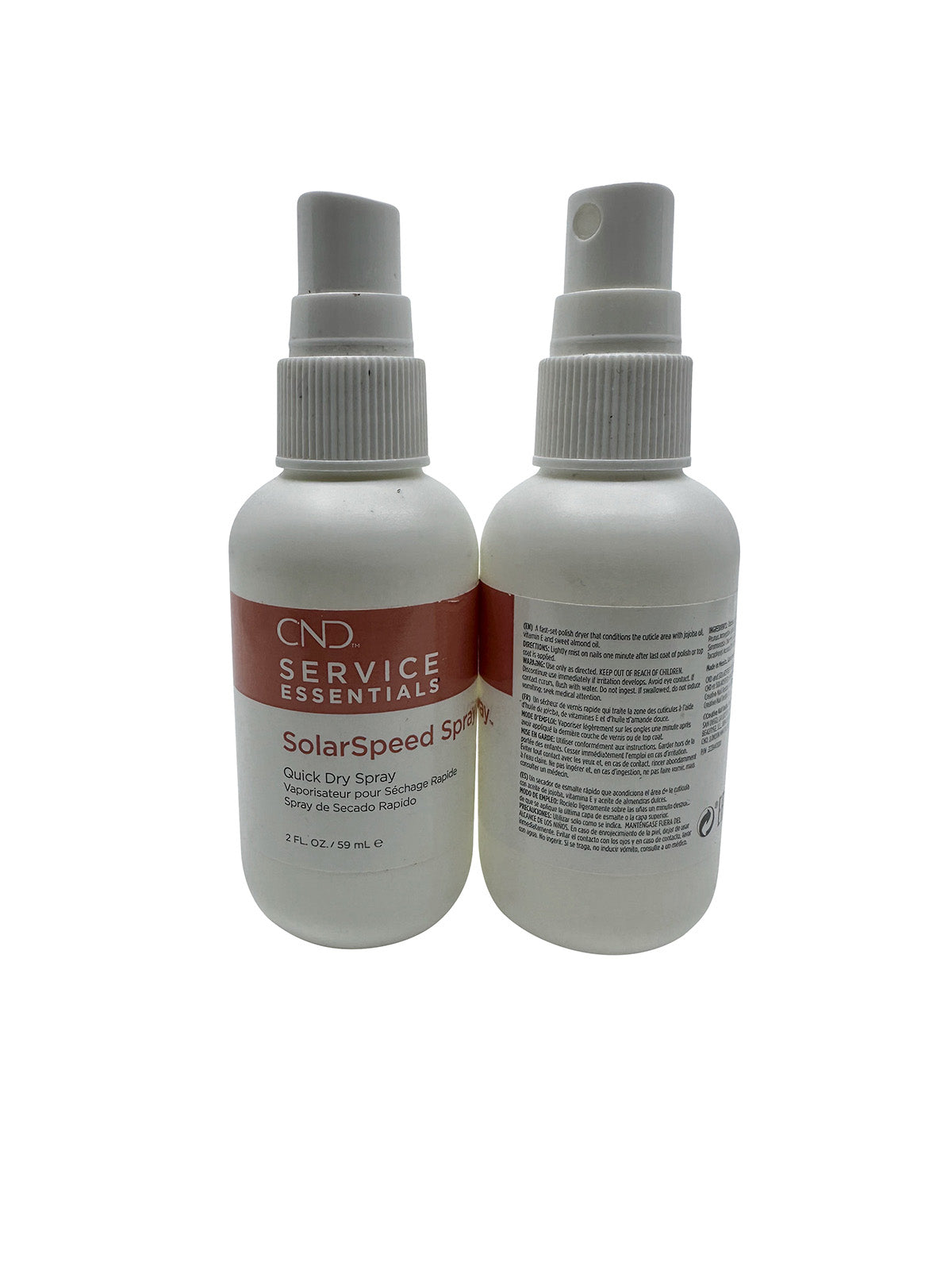 CND Service Essentials SolarSpeed Spray Quick Dry Spray 1 OZ Set of 2