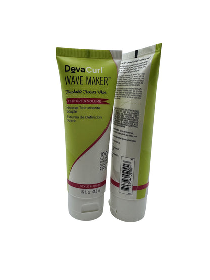 DevaCurl Wave Maker Touchable Texture Whip 1.5 OZ Set of 2