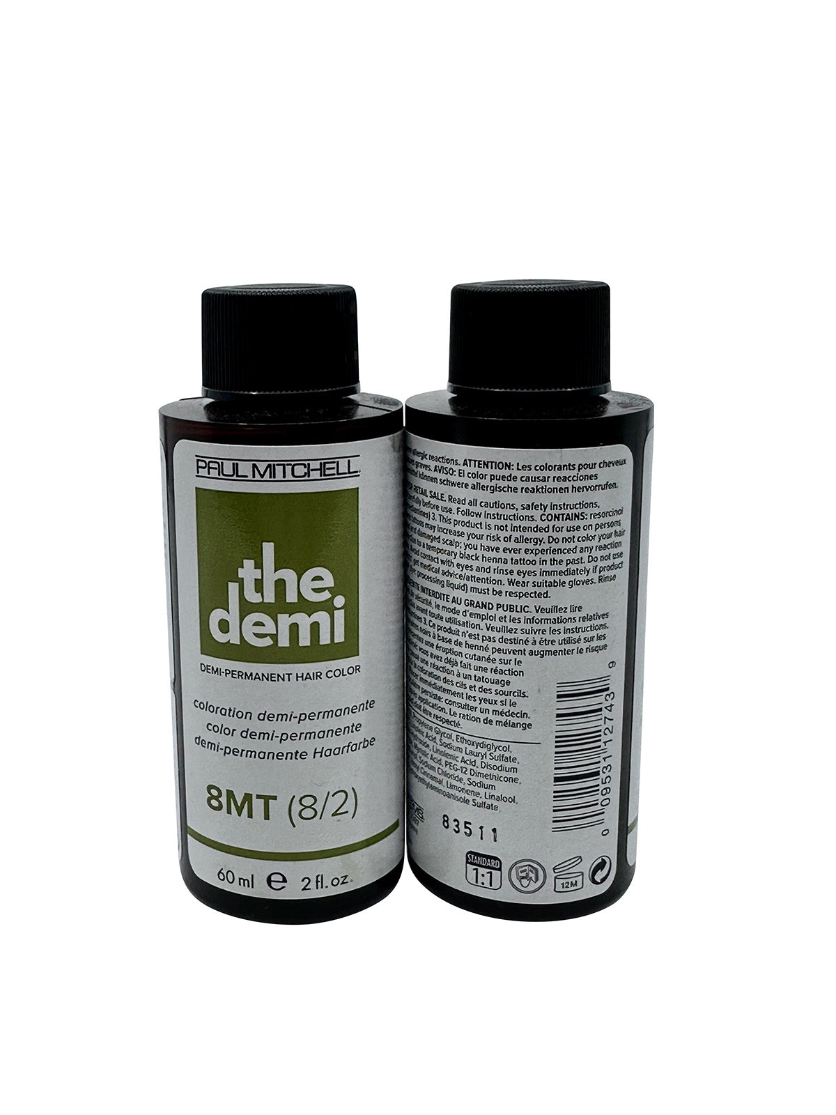 Paul Mitchell The Demi Demi Permanent Hair Color 8MT 2 OZ Set of 2