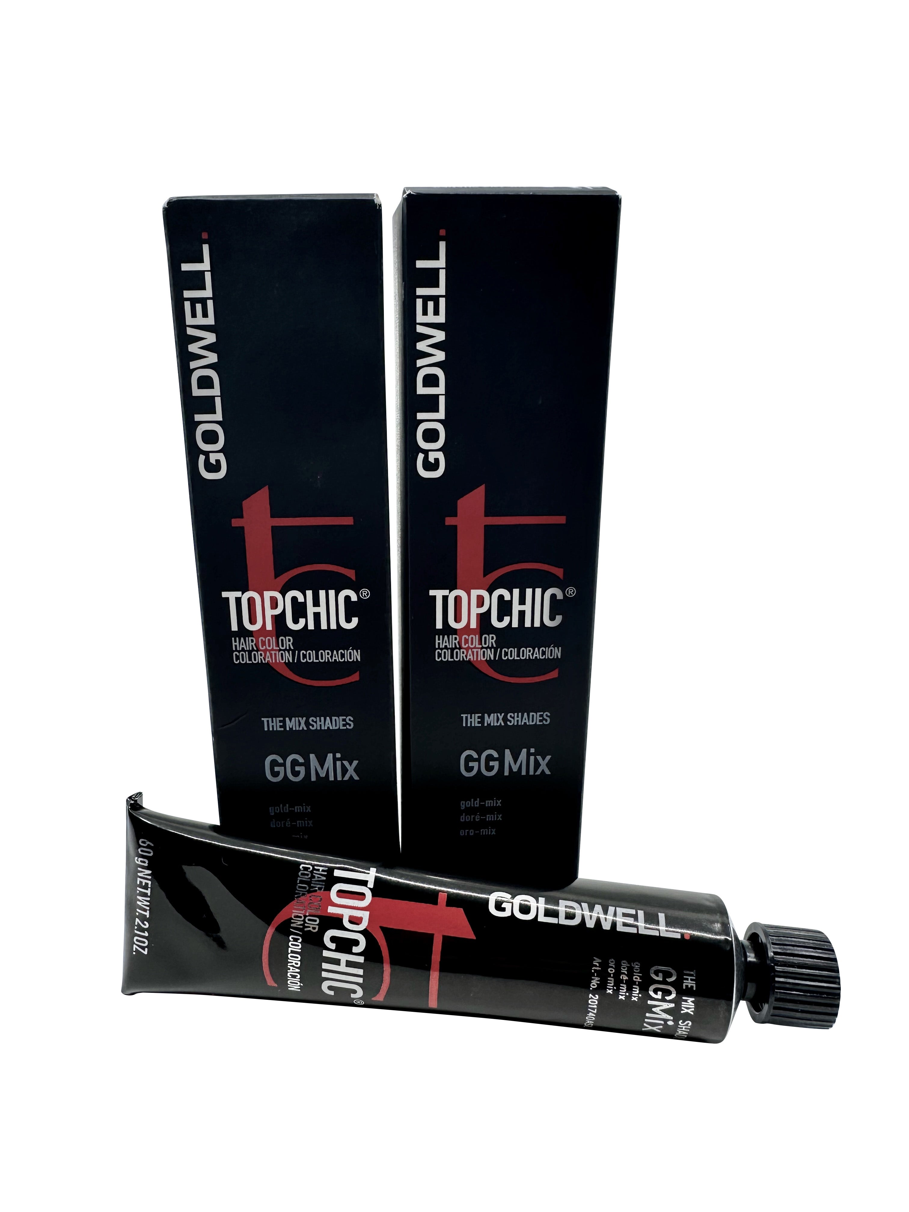 Goldwell Topchic Hair Color The Mix Shades GG Mix Gold Mix 2.1 OZ Set of 2