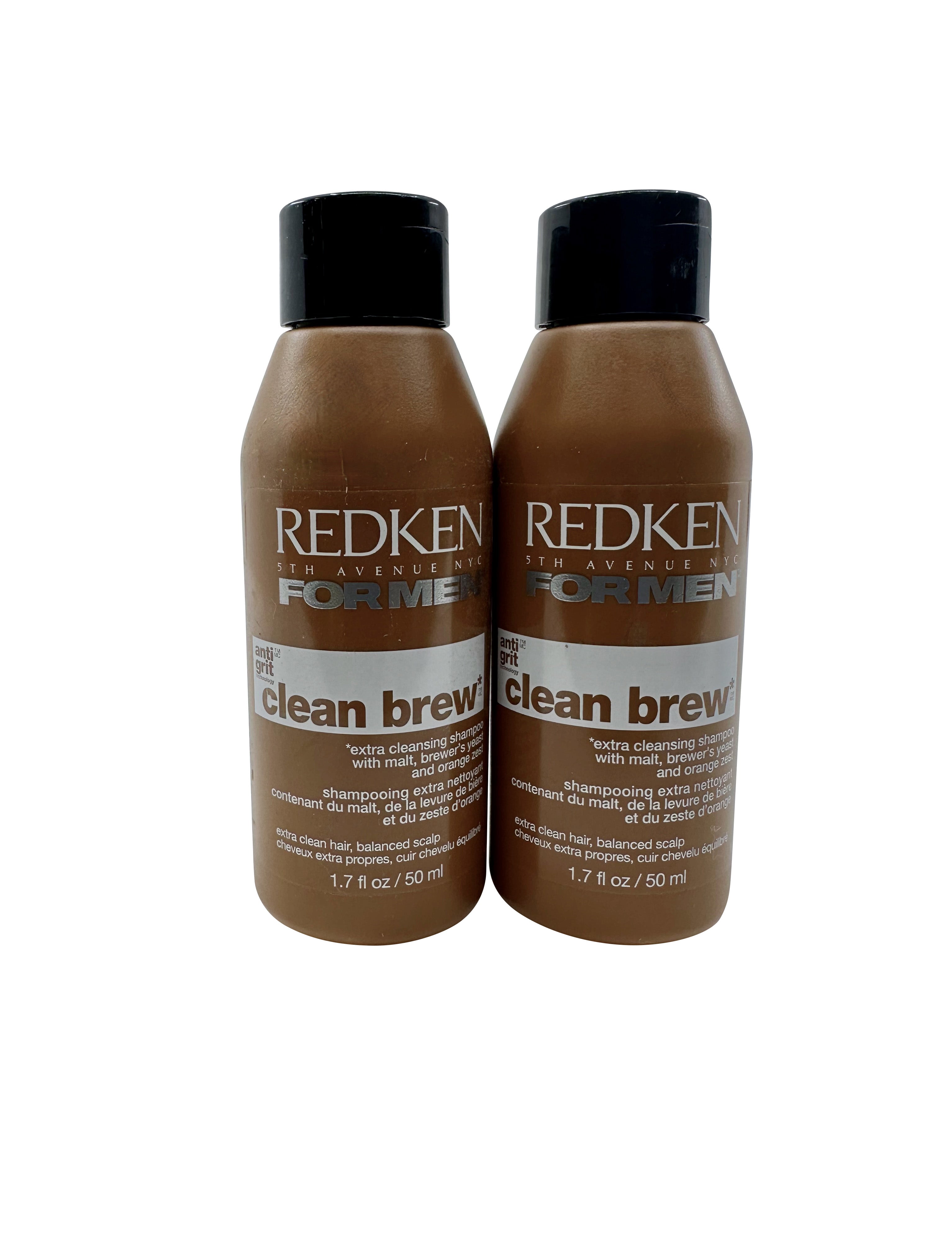 Redken for Men Clean Brew Extra Cleansing Shampoo 1.7 OZ Set of 2