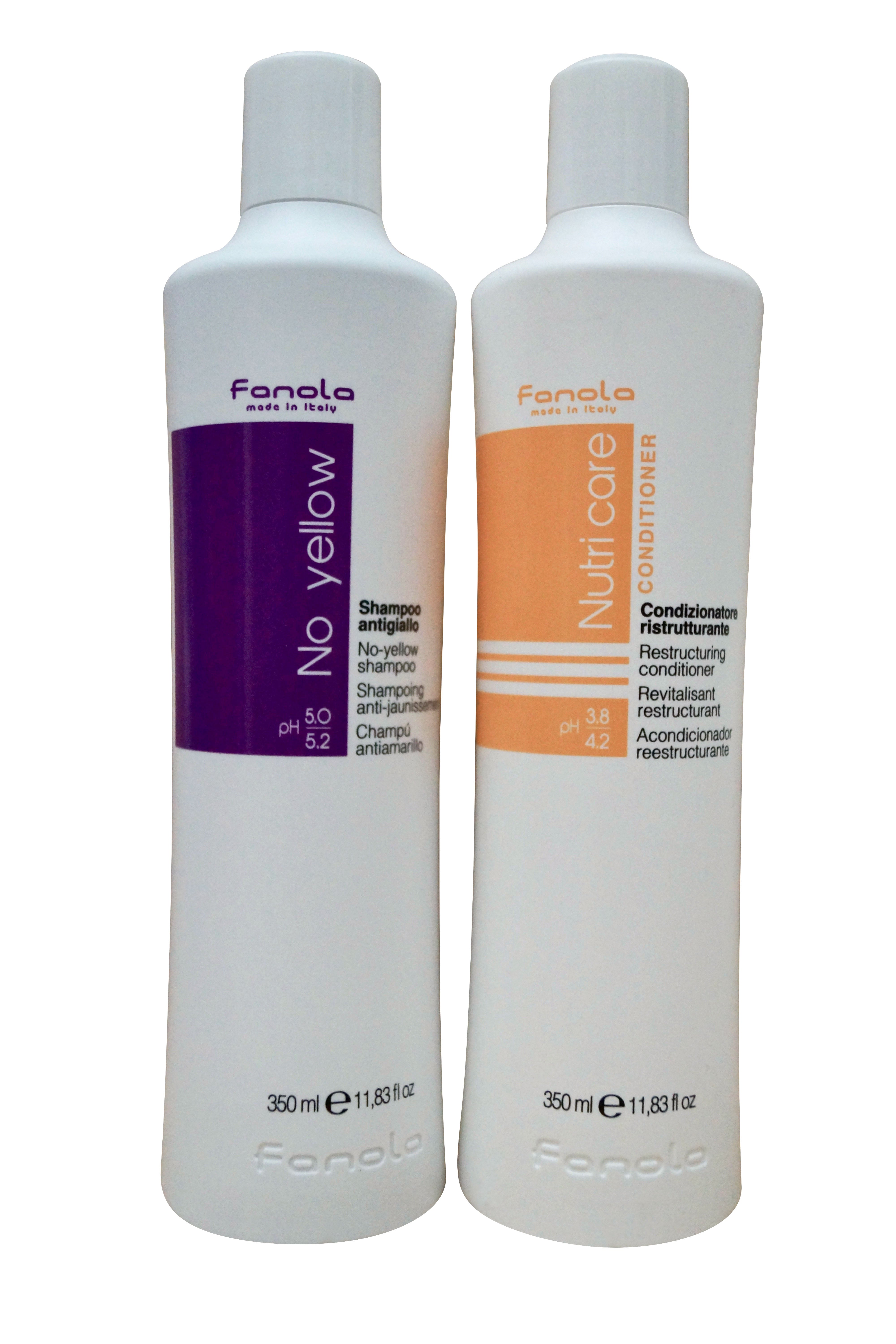 Fanola No Yellow Shampoo 11.83 OZ & Fanola Nutri Care Conditioner 11.83 OZ