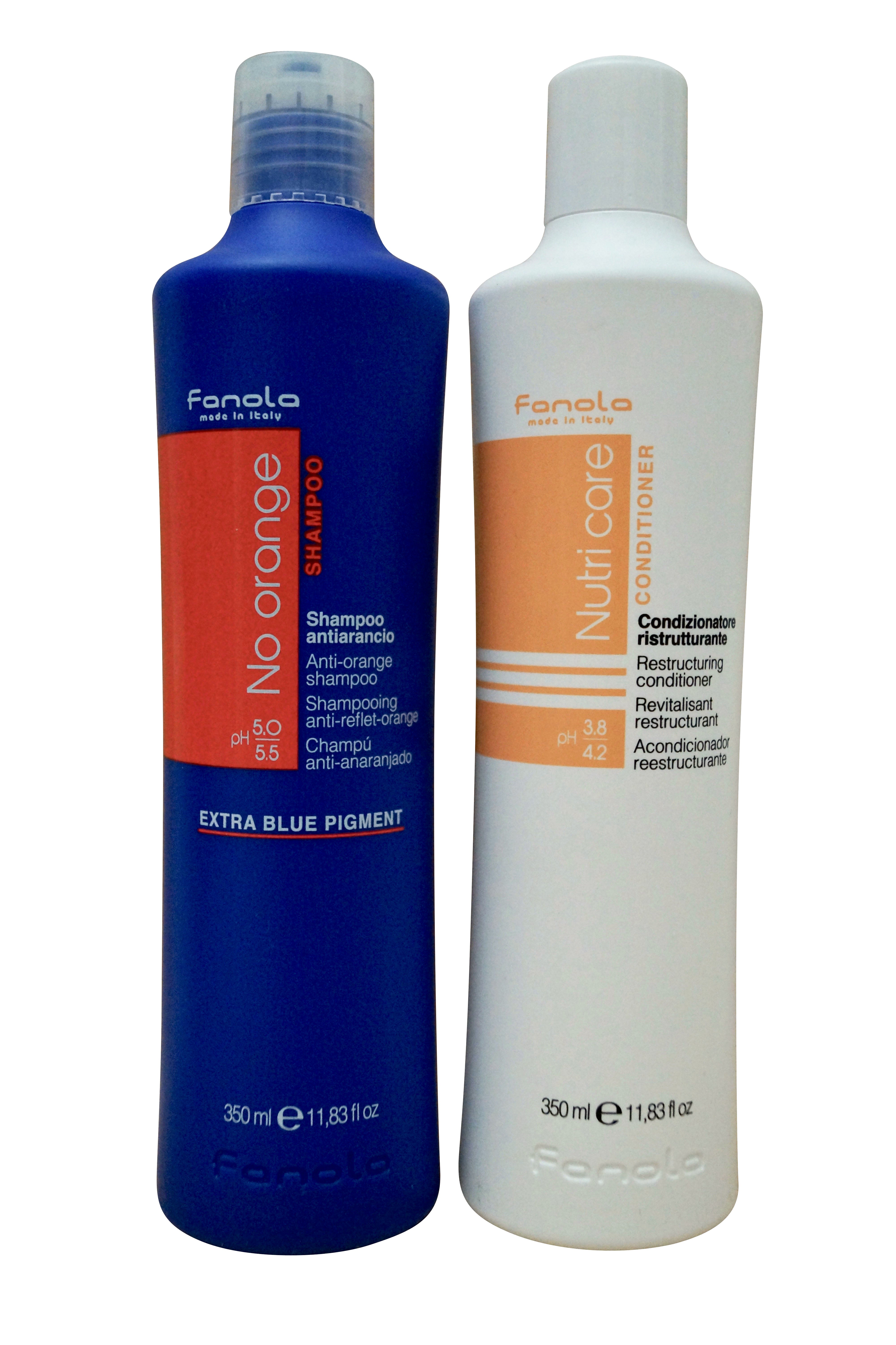 Fanola No Orange Shampoo 11.83 OZ & Fanola Nutri Care Conditioner 11.83 OZ