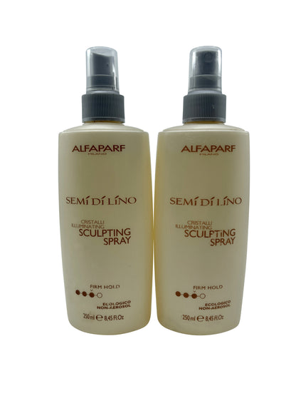 Alfaparf Semi Di Lino Cristalli Sculpting Spray Firm Hold 8.45 OZ Set of 2