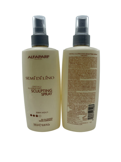 Alfaparf Semi Di Lino Cristalli Sculpting Spray Firm Hold 8.45 OZ Set of 2