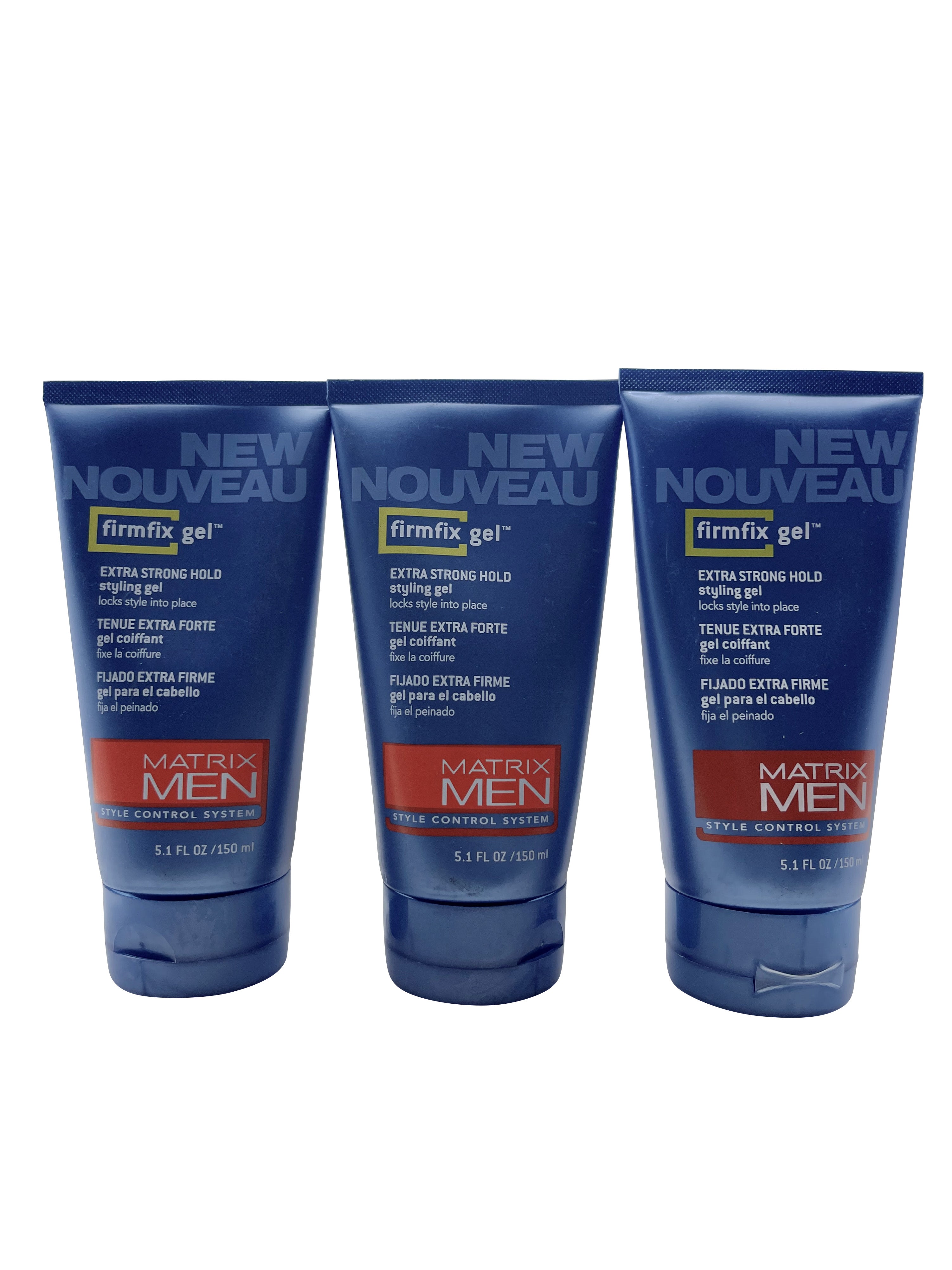 Matrix Men Firm Fix Gel Extra Strong Hold Styling Gel 5.1 OZ Set of 3