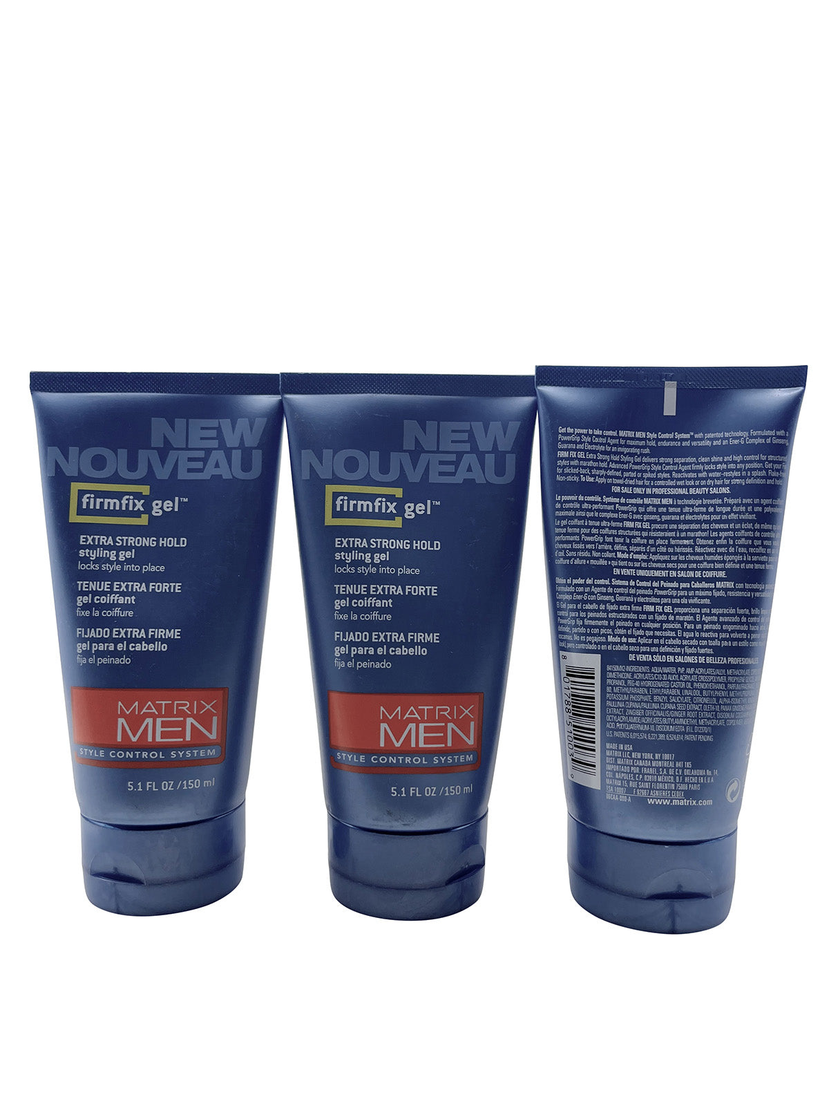 Matrix Men Firm Fix Gel Extra Strong Hold Styling Gel 5.1 OZ Set of 3