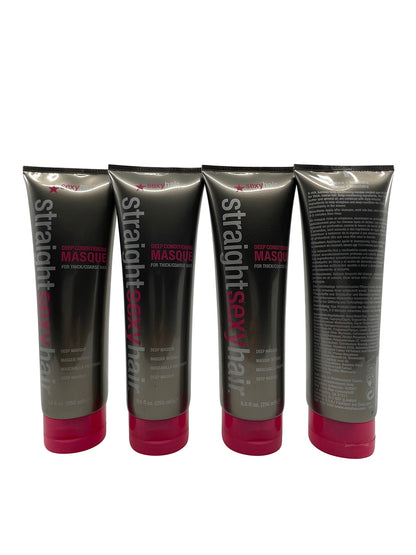 Sexy Hair Straight Deep Conditioning Mask Thick & Coarse Hair 8.5 OZ Set of 4