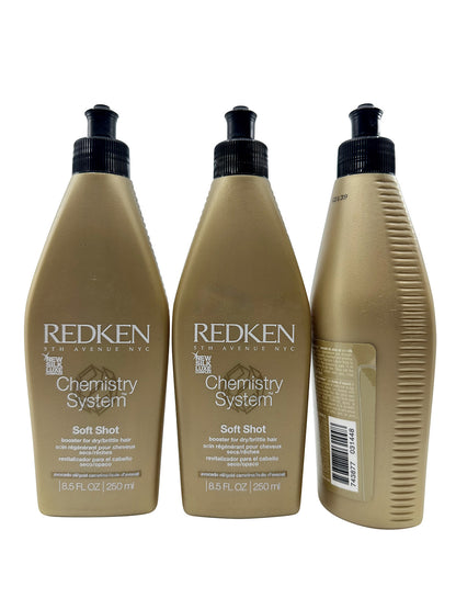 Redken Chemistry System Soft Shot Booster for Dry & Brittle Hair 8.5 OZ Set of 3