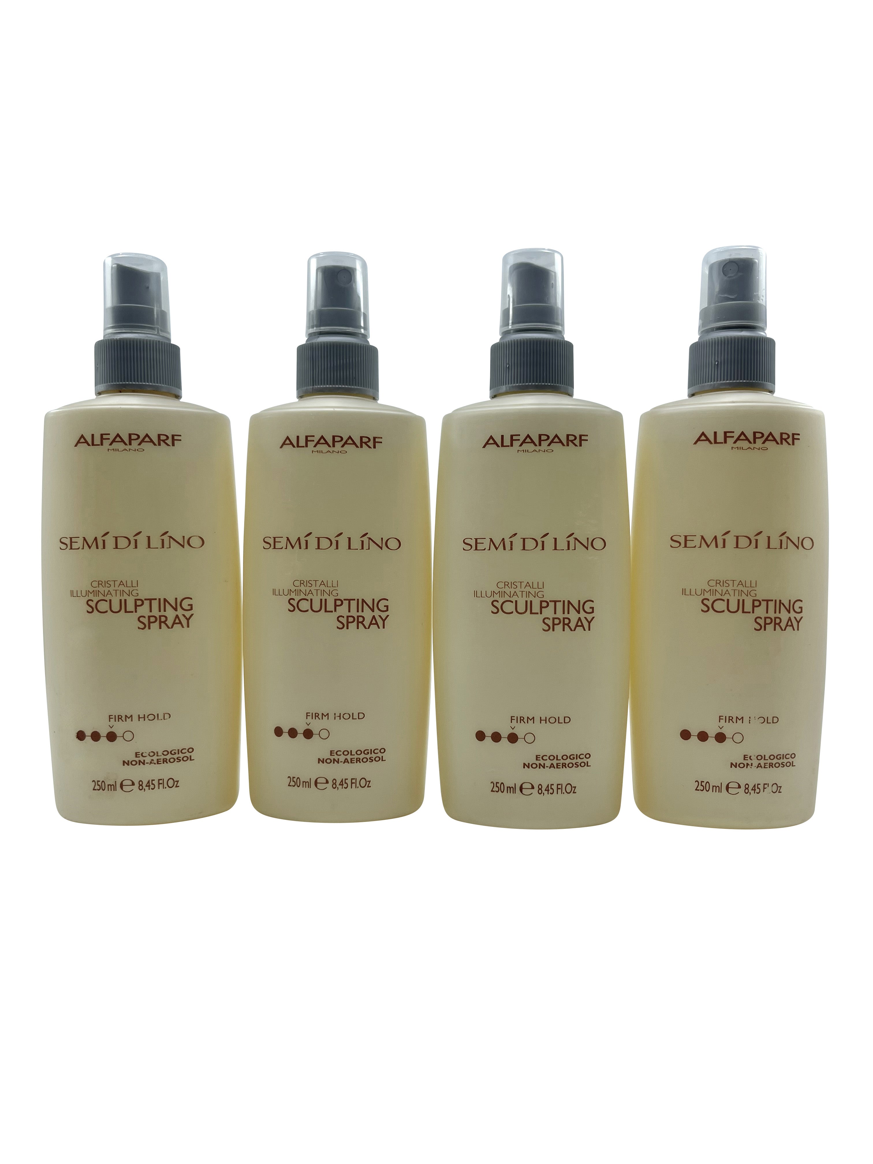 Alfaparf Semi Di Lino Cristalli Sculpting Spray Firm Hold 8.45 OZ Set of 4