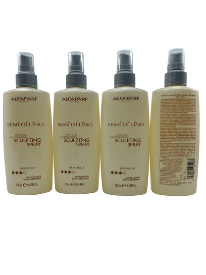 Alfaparf Semi Di Lino Cristalli Sculpting Spray Firm Hold 8.45 OZ Set of 4