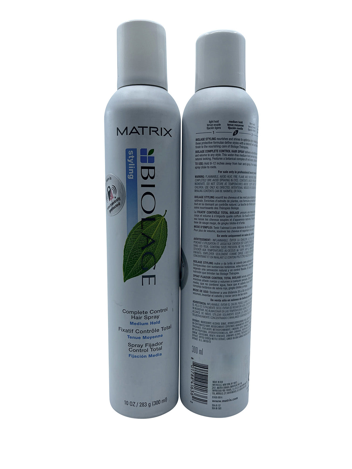 Matrix Biolage Complete Control Hair Spray Medium Hold 10 OZ Set of 2