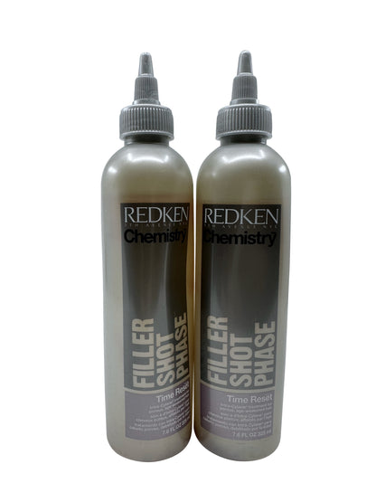 Redken Chemistry Filler Shot Phase Time Reset Porous & Weak Hair 7.6 OZ Set of 2