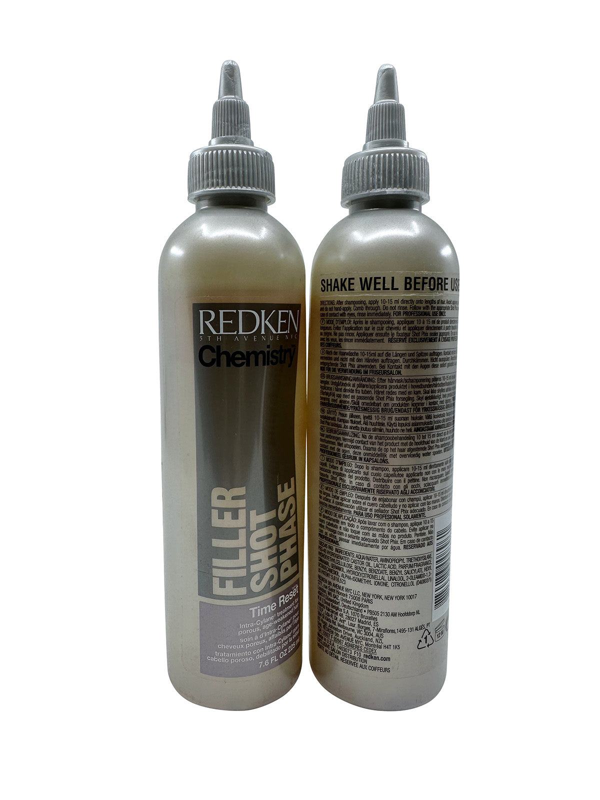 Redken Chemistry Filler Shot Phase Time Reset Porous & Weak Hair 7.6 OZ Set of 2