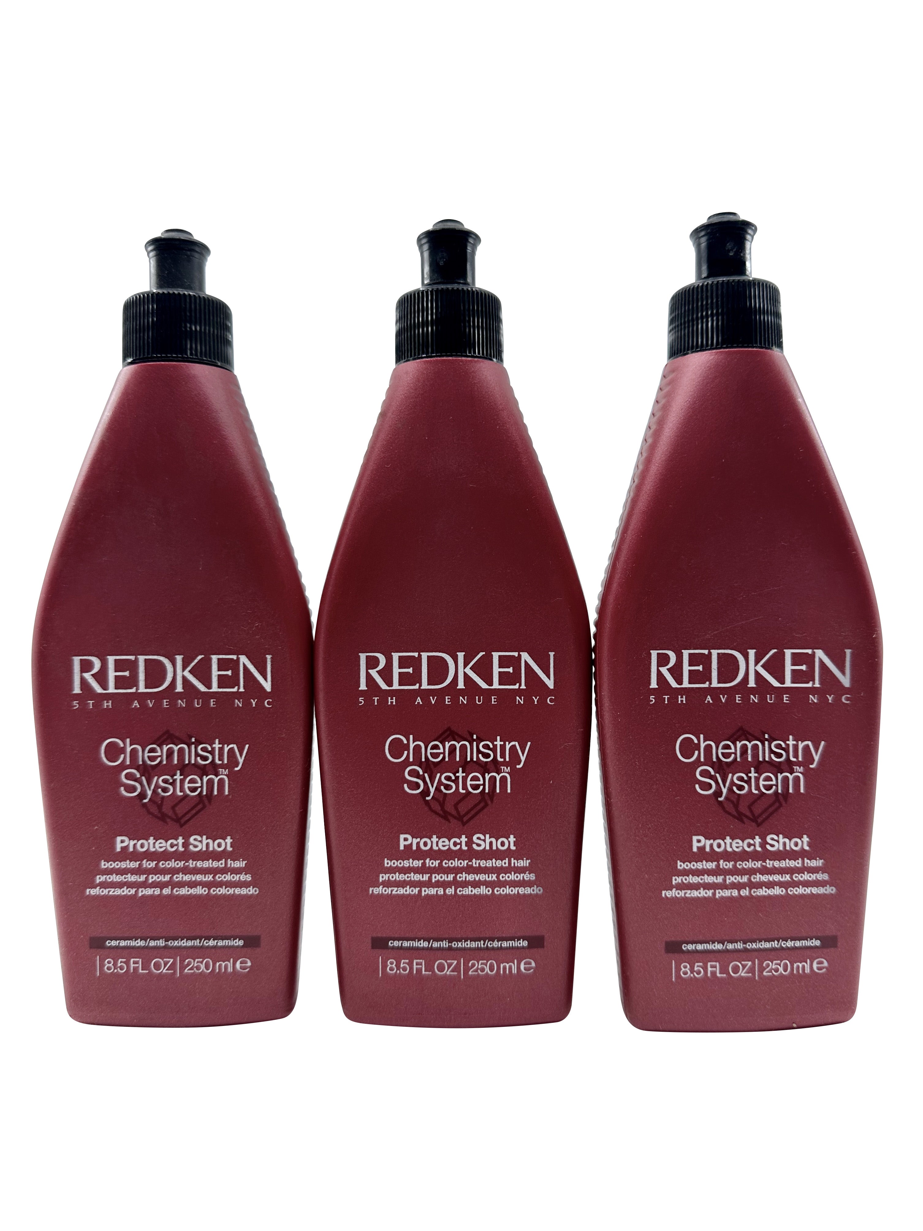 Redken Chemistry System Protect Shot Booster Color Treated Hair 8.5 OZ Set of 3