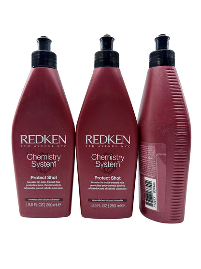 Redken Chemistry System Protect Shot Booster Color Treated Hair 8.5 OZ Set of 3