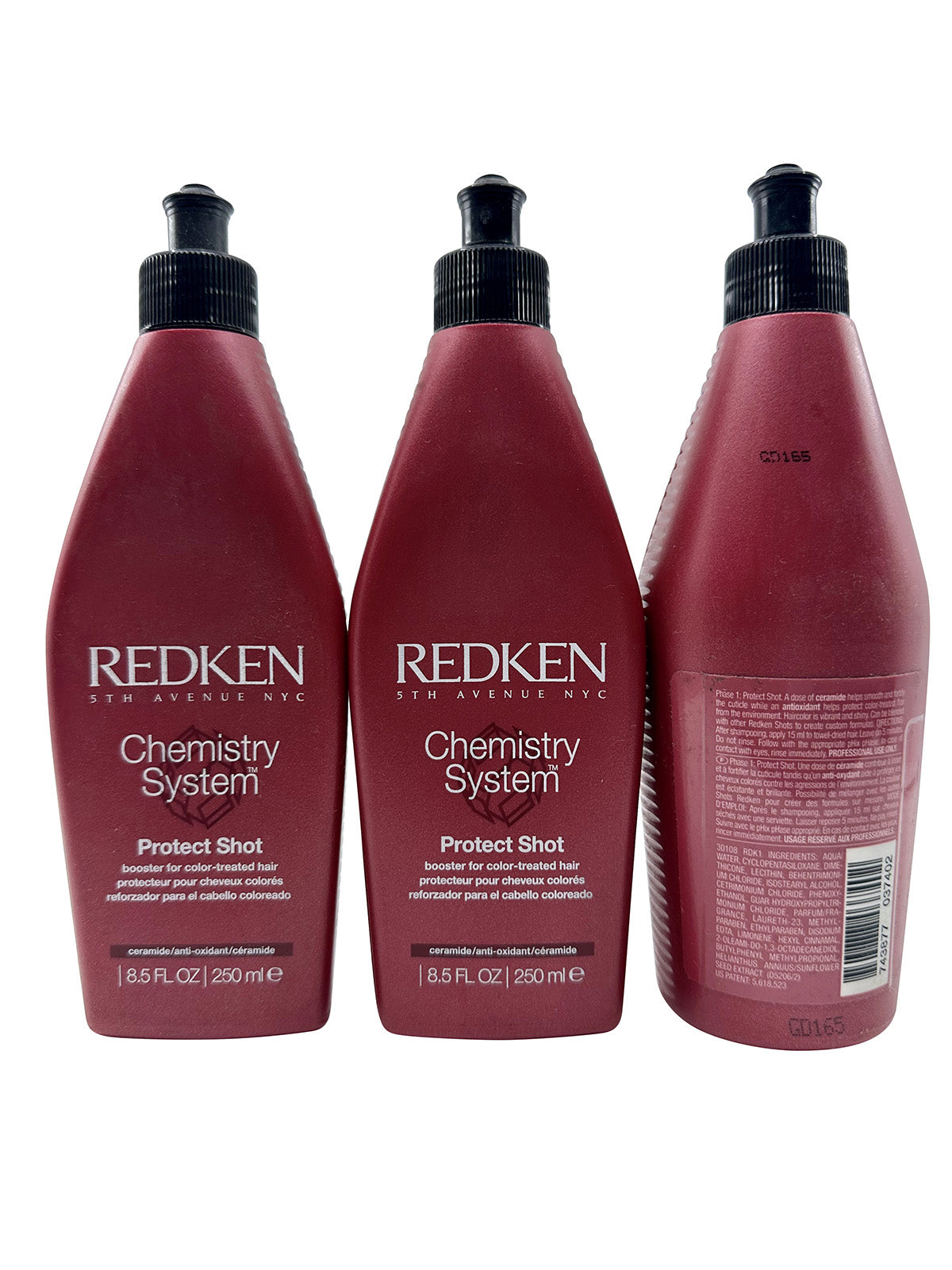 Redken Chemistry System Protect Shot Booster Color Treated Hair 8.5 OZ Set of 3