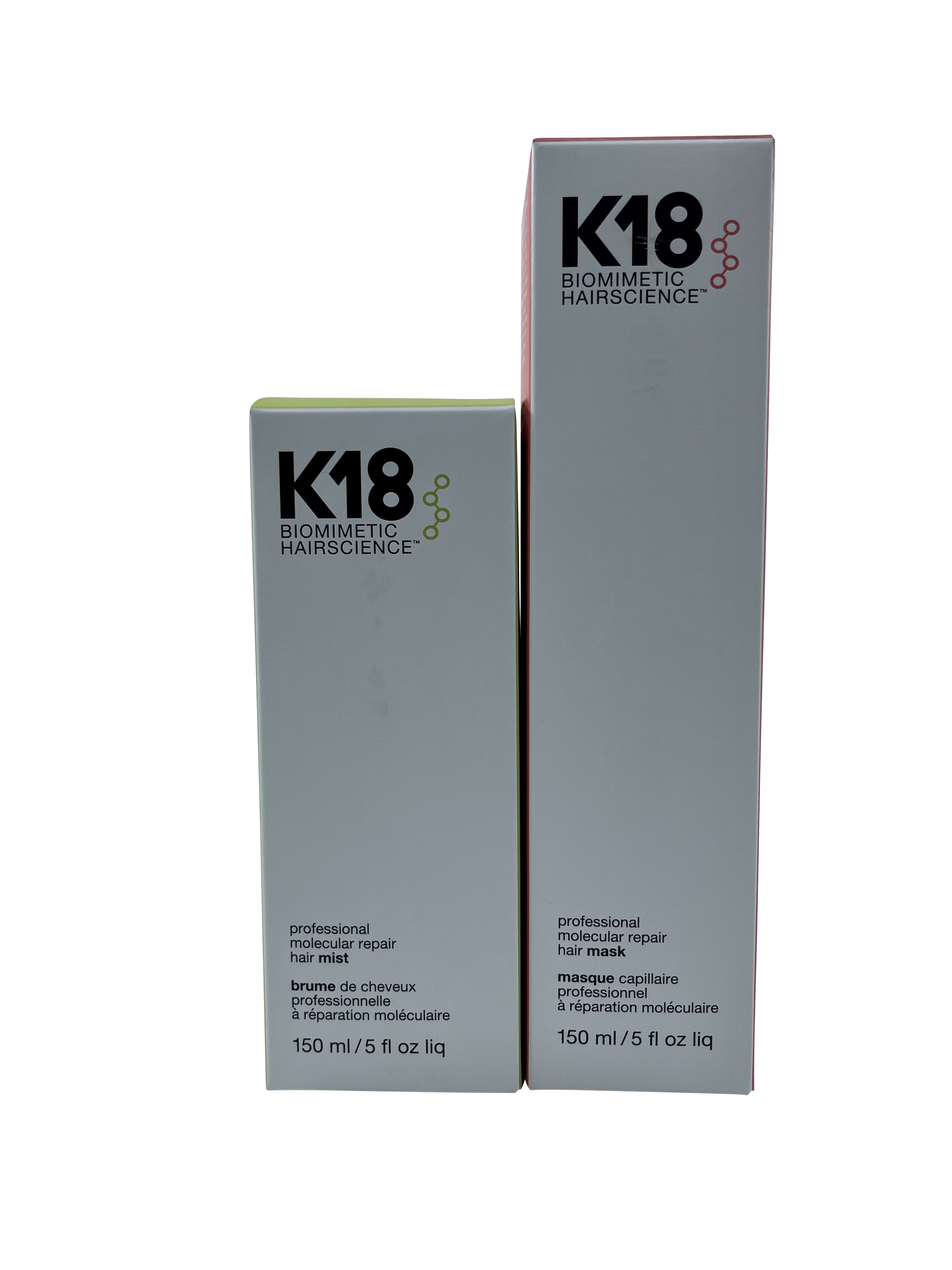 K18 Professional Molecular Repair Mist 5 OZ & Leave In Repair Hair Mask 5 OZ