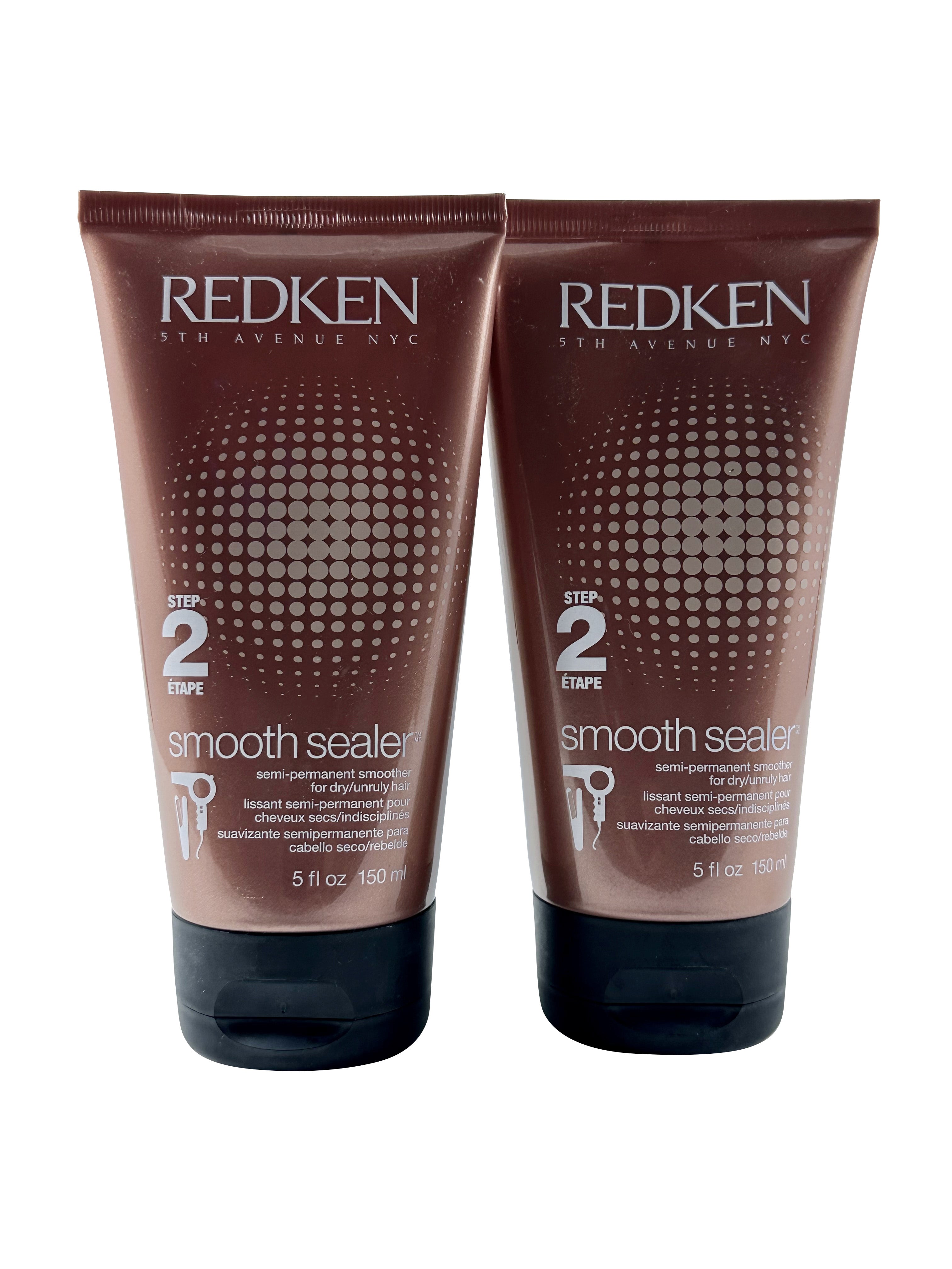 Redken Smooth Sealer Step 2 Semi Permanent Smoother Dry Hair 5 OZ Set of 2