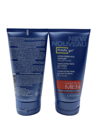 Matrix Men Firm Fix Gel Extra Strong Hold Styling Gel 5.1 OZ Set of 2