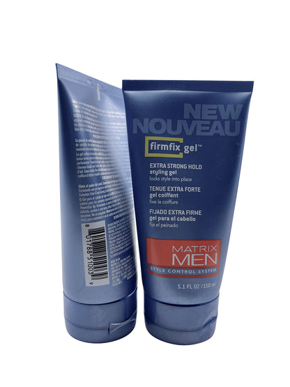 Matrix Men Firm Fix Gel Extra Strong Hold Styling Gel 5.1 OZ Set of 2