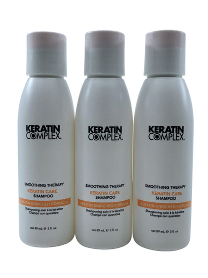 Keratin Complex Smoothing Therapy Keratin Care Shampoo 3 OZ Set of 3