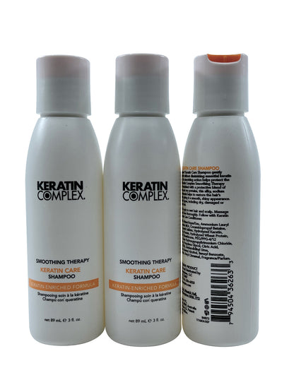 Keratin Complex Smoothing Therapy Keratin Care Shampoo 3 OZ Set of 3