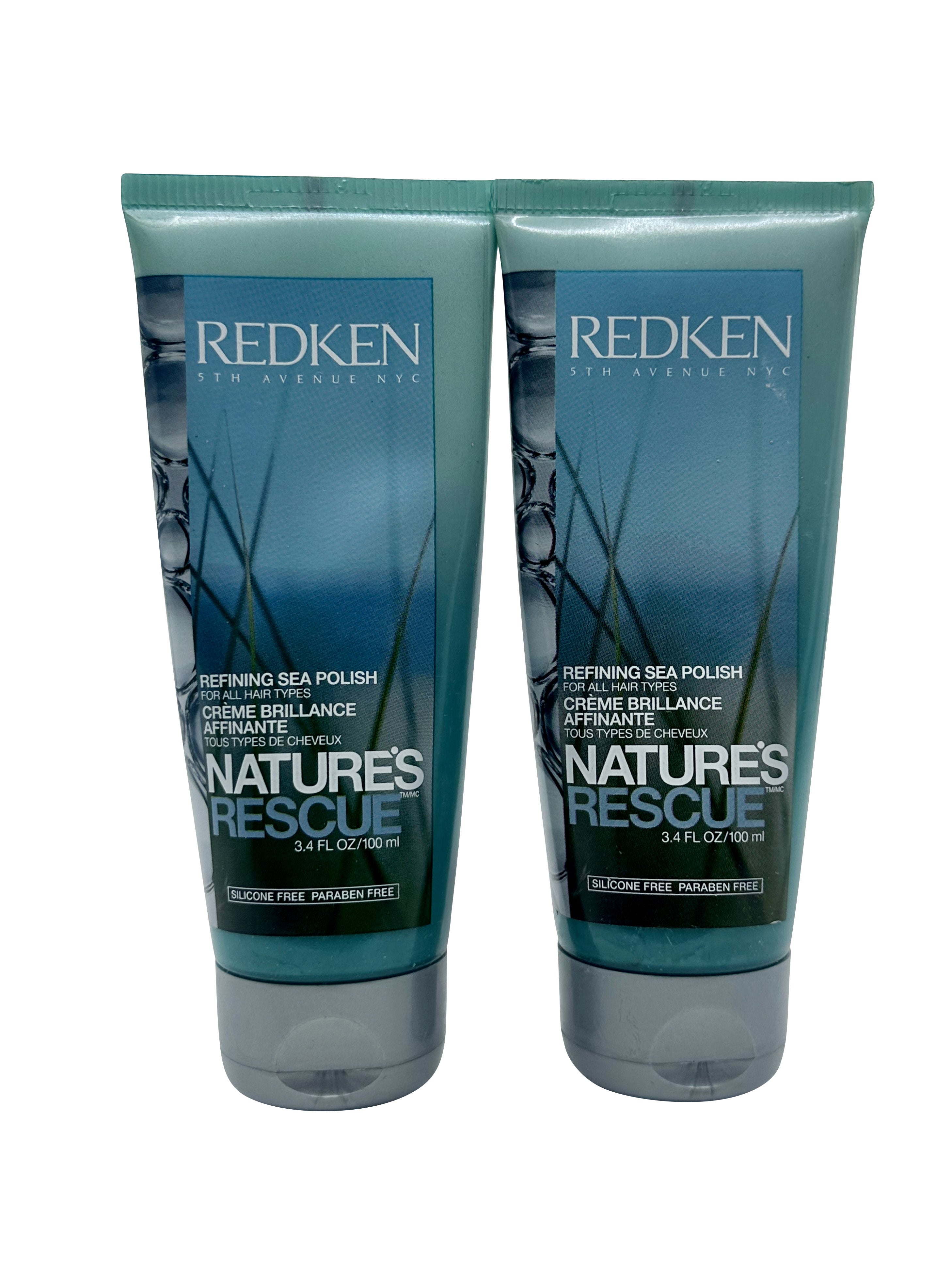 Redken Natures Rescue Refining Sea Polish 3.4 OZ All Hair Types Set of 2