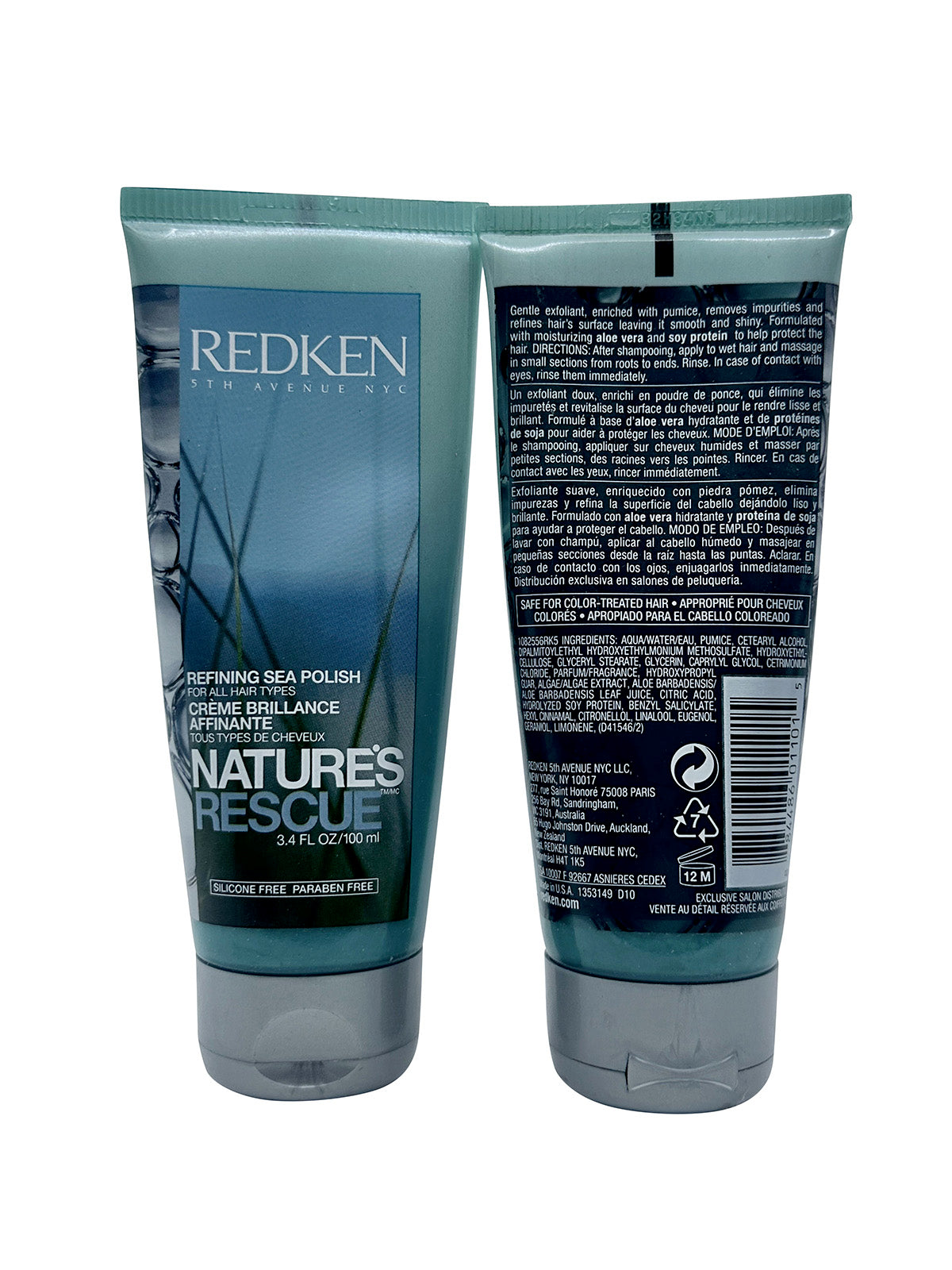 Redken Natures Rescue Refining Sea Polish 3.4 OZ All Hair Types Set of 2