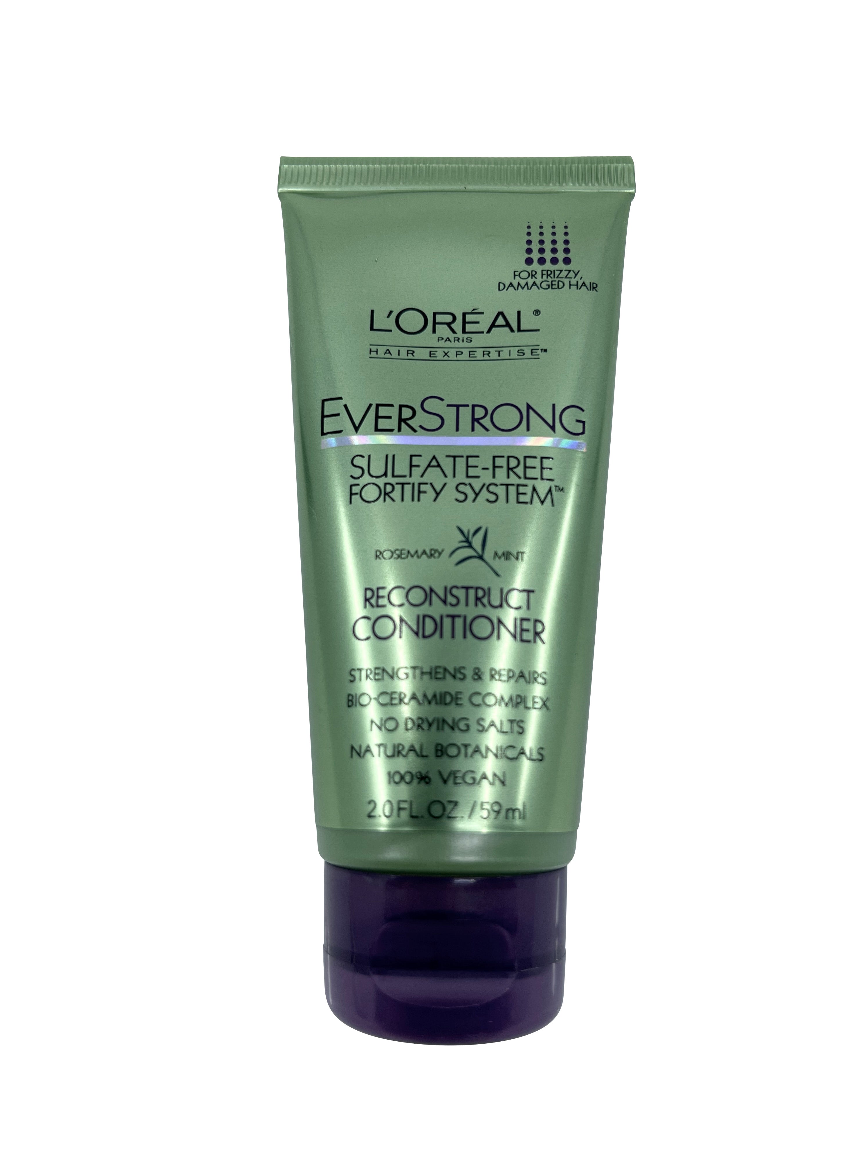 L'Oreal Everstrong Sulfate Free Conditioner Frizzy & Damaged Hair 2 OZ