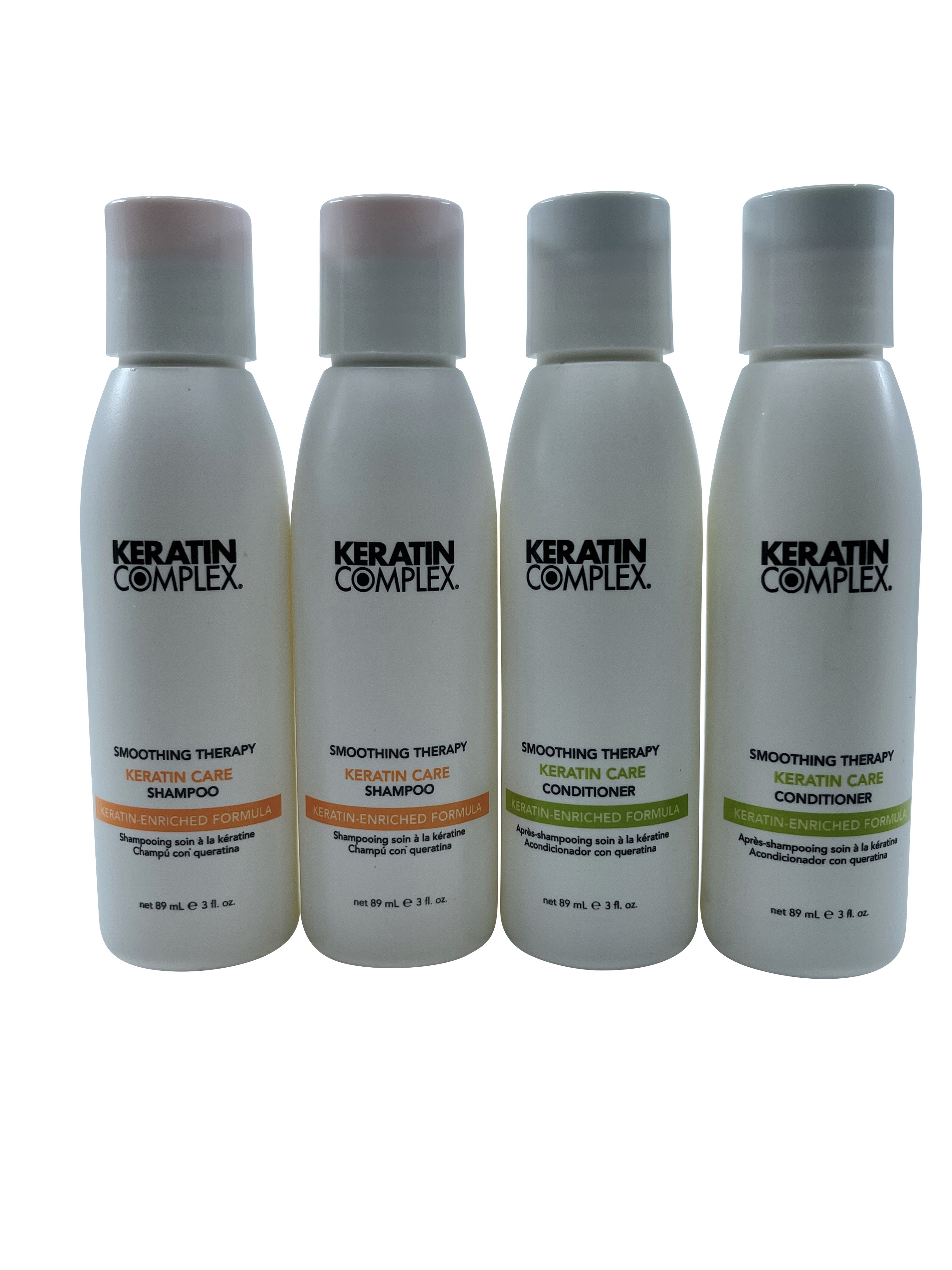 Keratin Complex Keratin Care Shampoo 3 OZ Set of 2 & Conditioner 3 OZ Set of 2