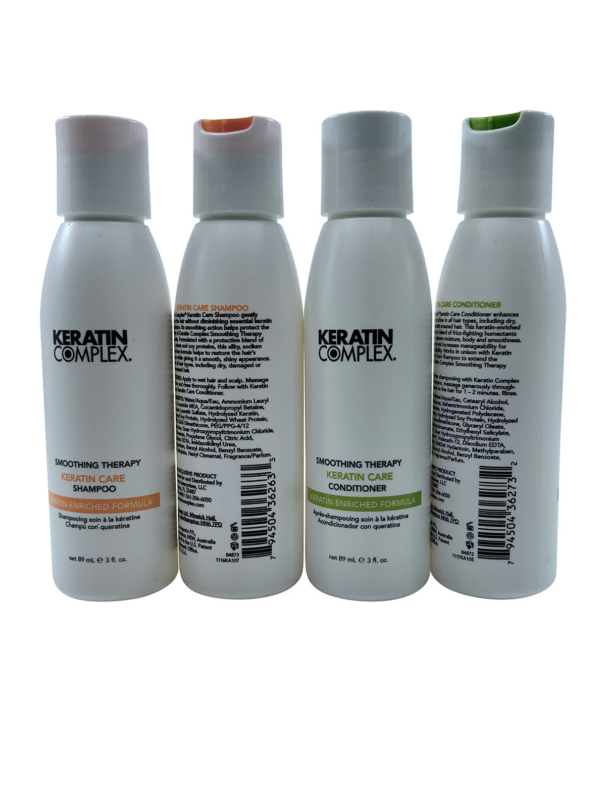 Keratin Complex Keratin Care Shampoo 3 OZ Set of 2 & Conditioner 3 OZ Set of 2