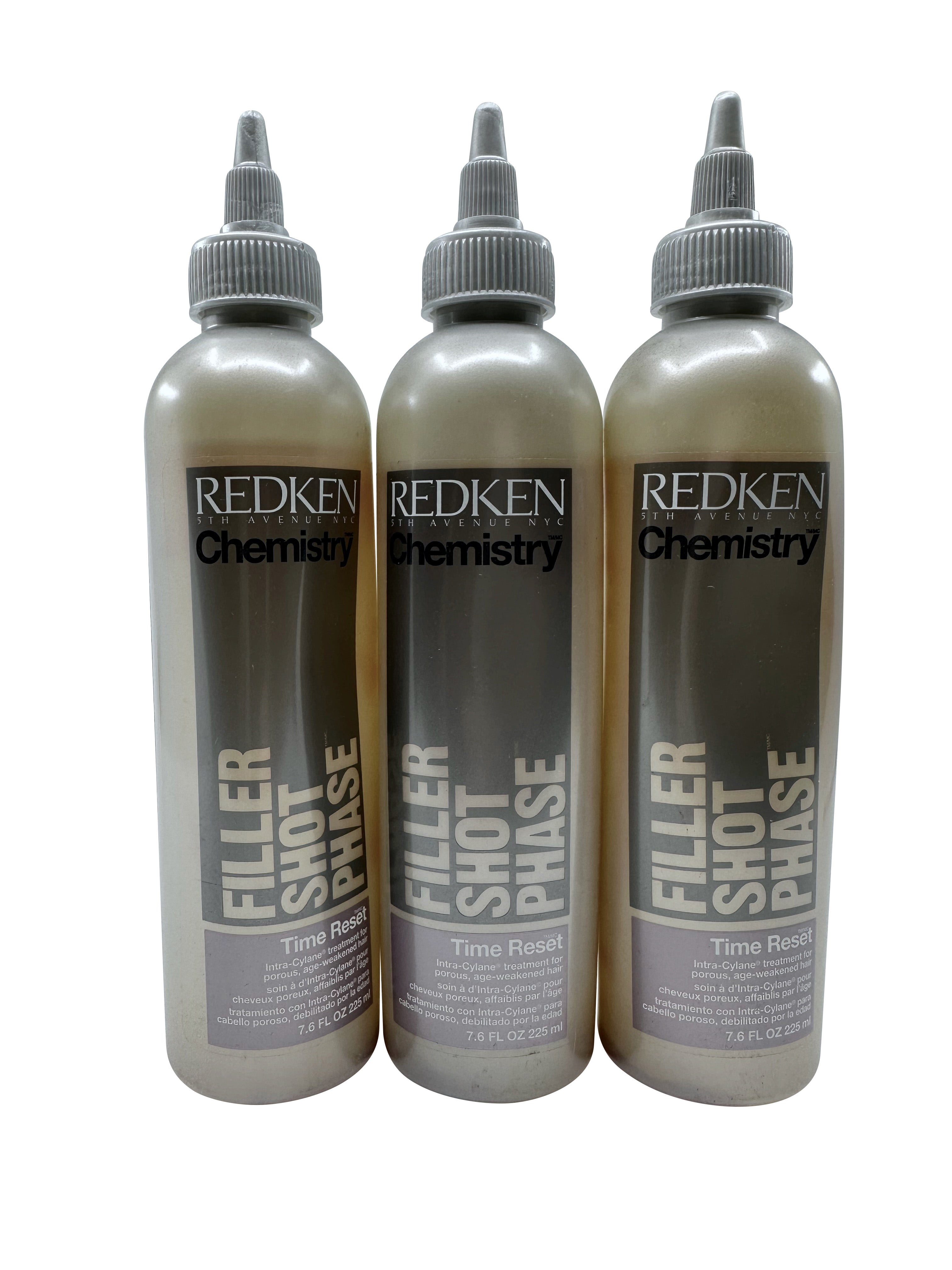 Redken Chemistry Filler Shot Phase Time Reset Porous & Weak Hair 7.6 OZ Set of 3