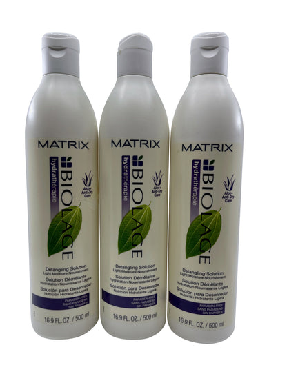 Matrix Biolage Detangling Solution Light Moisture 16.9 OZ Set of 3