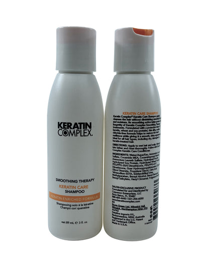 Keratin Complex Smoothing Therapy Keratin Care Shampoo 3 OZ Set of 2