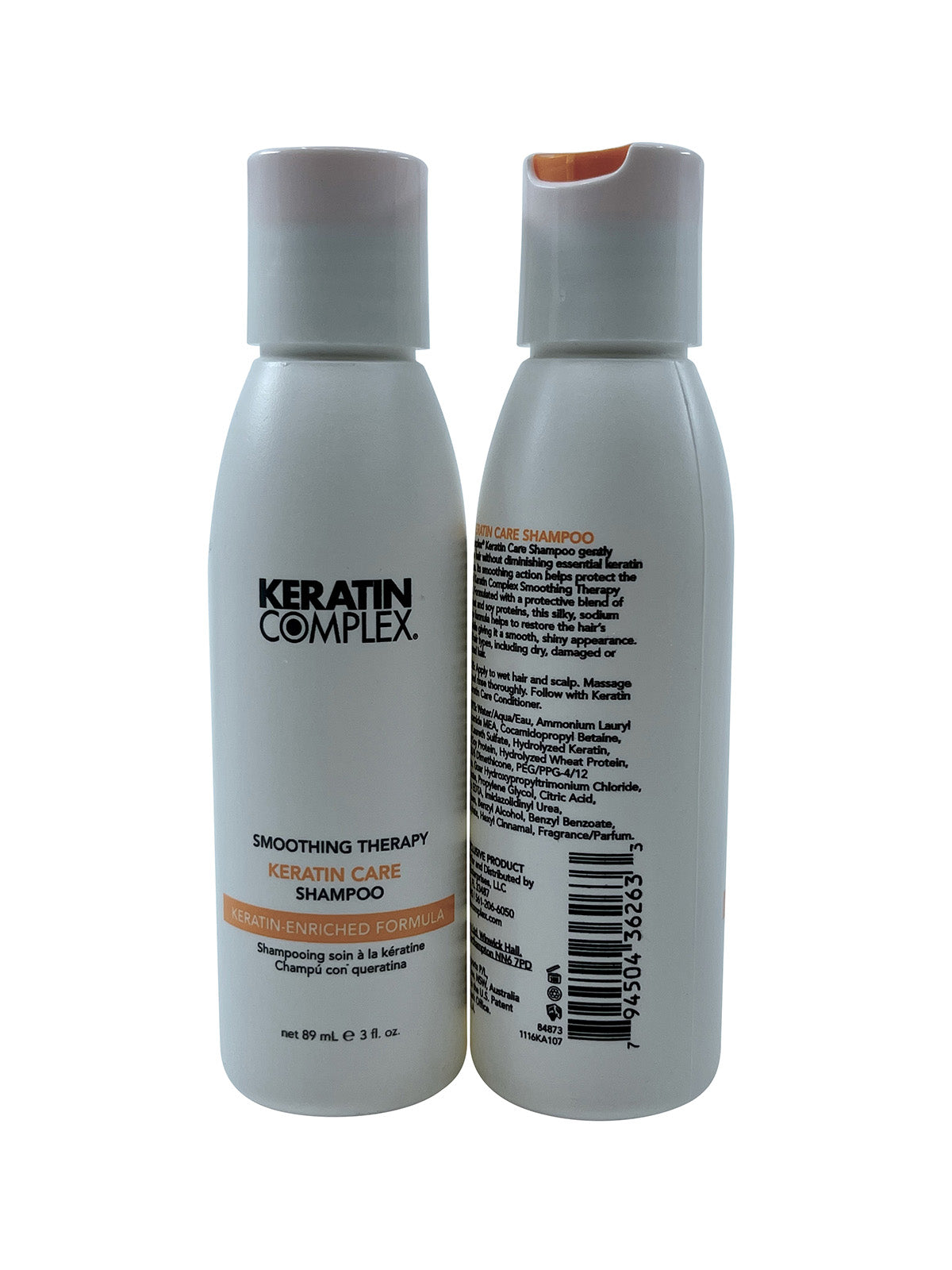 Keratin Complex Smoothing Therapy Keratin Care Shampoo 3 OZ Set of 2