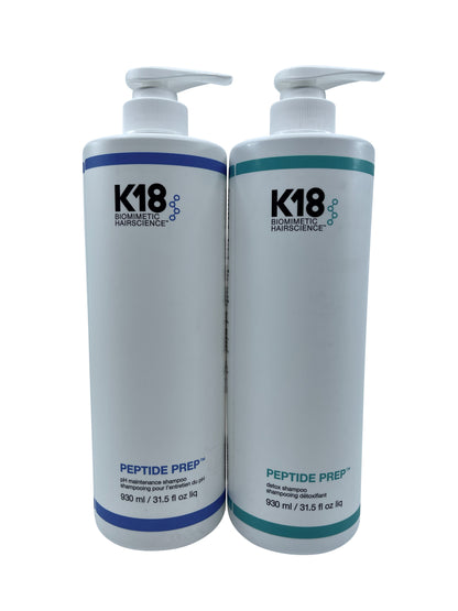 K18 Peptide Prep PH Maintenance Shampoo 32 OZ & Prep Detox Shampoo 32 OZ