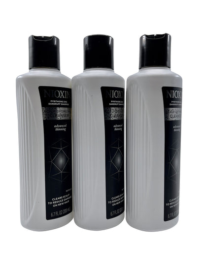 Nioxin Advanced Pyrithione Zinc Dandruff Shampoo Thinning Hair 6.7 OZ Set of 3