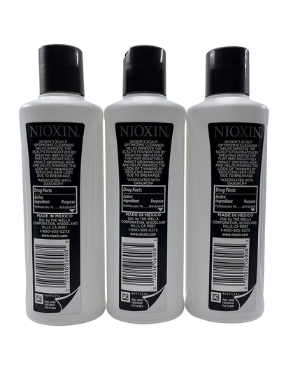 Nioxin Advanced Pyrithione Zinc Dandruff Shampoo Thinning Hair 6.7 OZ Set of 3