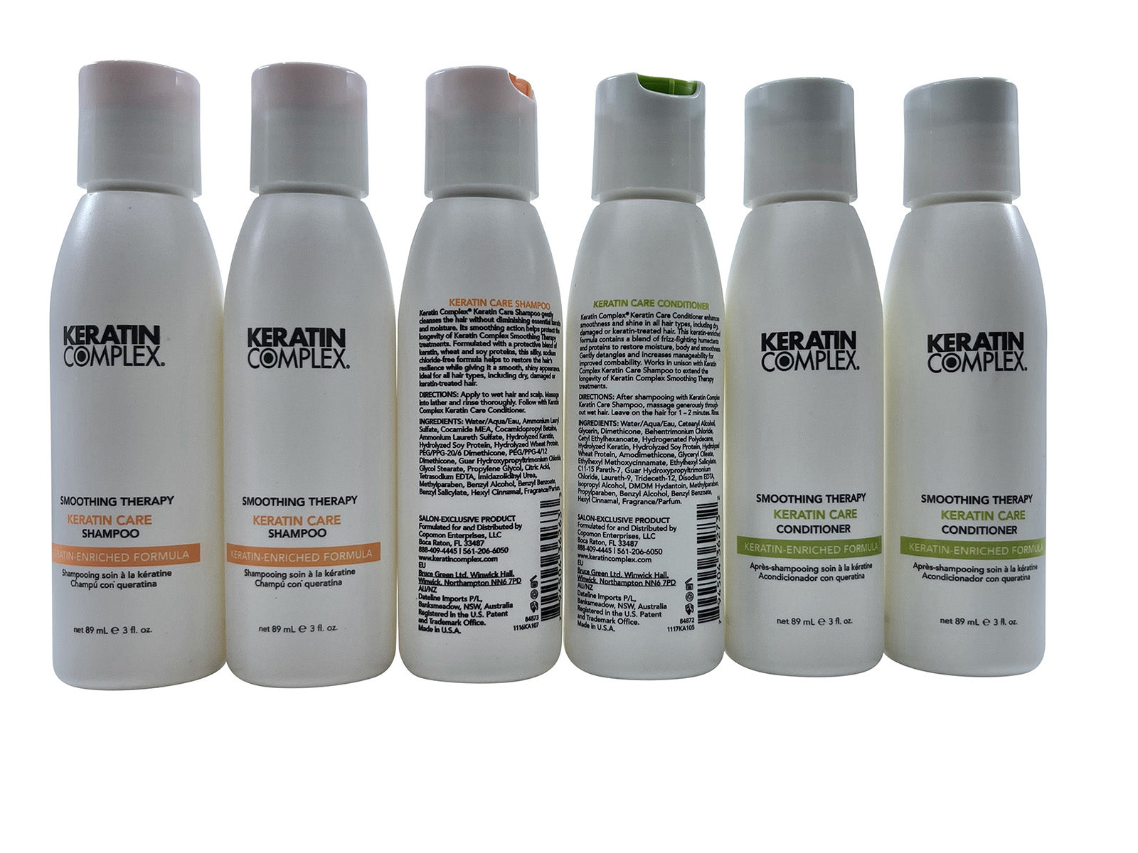 Keratin Complex Keratin Care Shampoo 3 OZ Set of 3 & Conditioner 3 OZ Set of 3