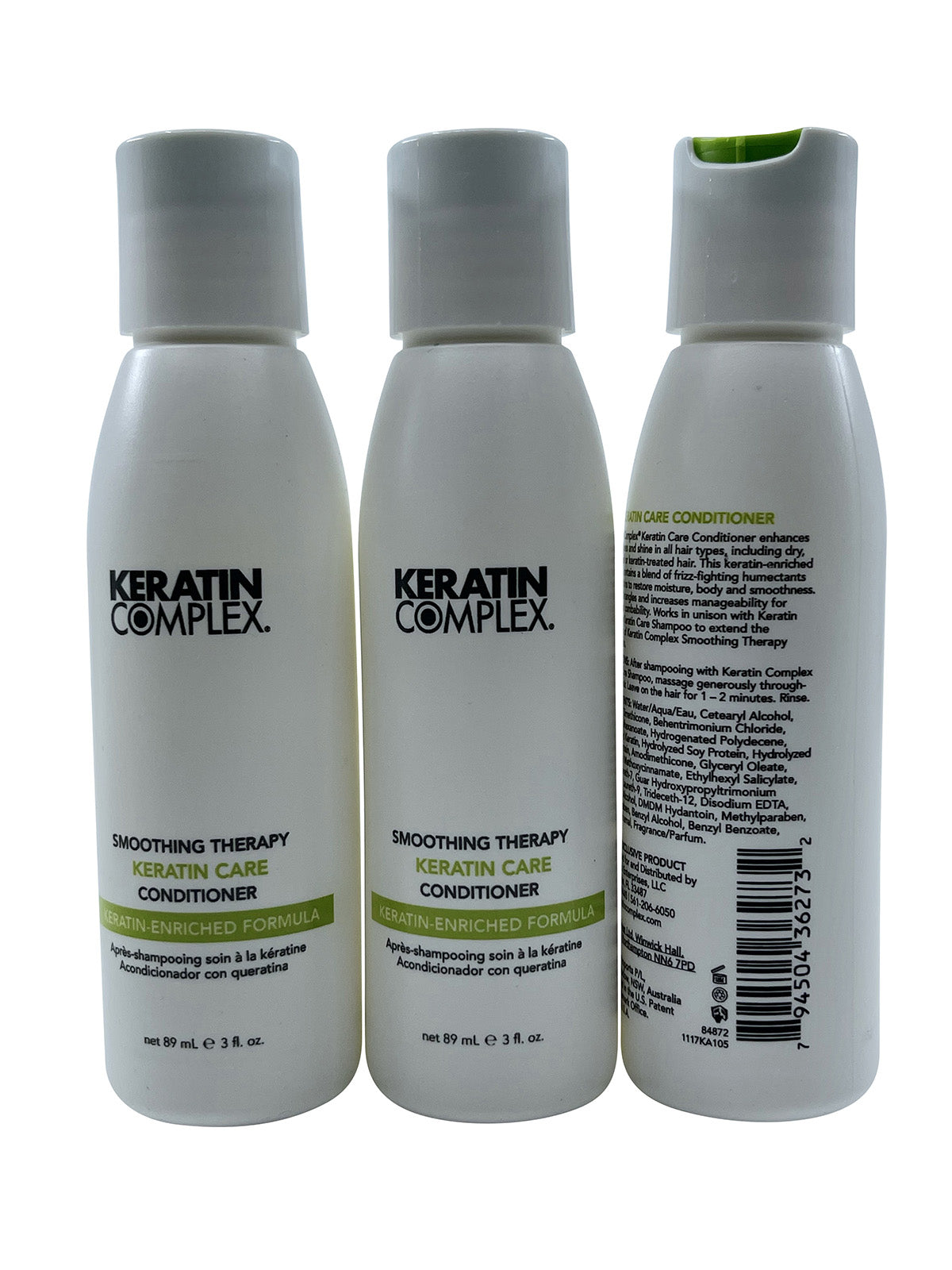 Keratin Complex Smoothing Therapy Keratin Care Conditioner 3 OZ Set of 3