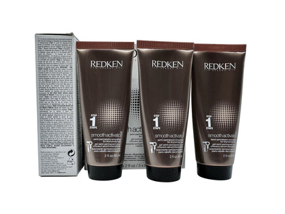 Redken Smooth Activator Step 1 Semi Permanent Smoother Dry Hair 2 OZ x 3 pk of 2