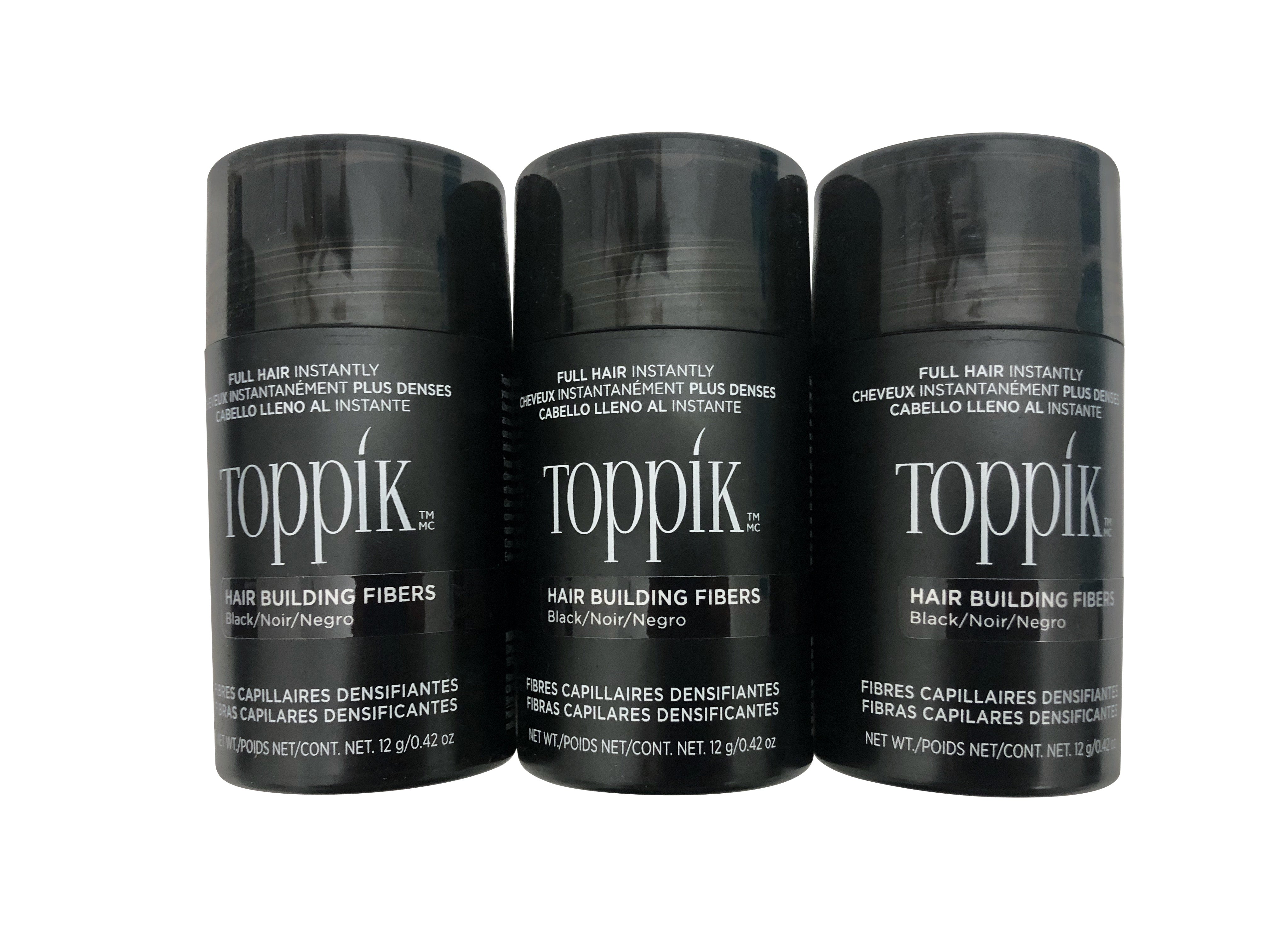 Toppik Hair Building Fibers Black Trio 0.42 OZ Each